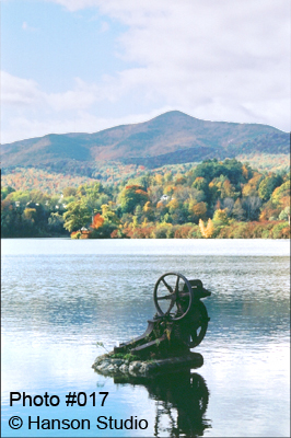 Windsor, VT - Lake Runnemede and Mt. Ascutney with Machine